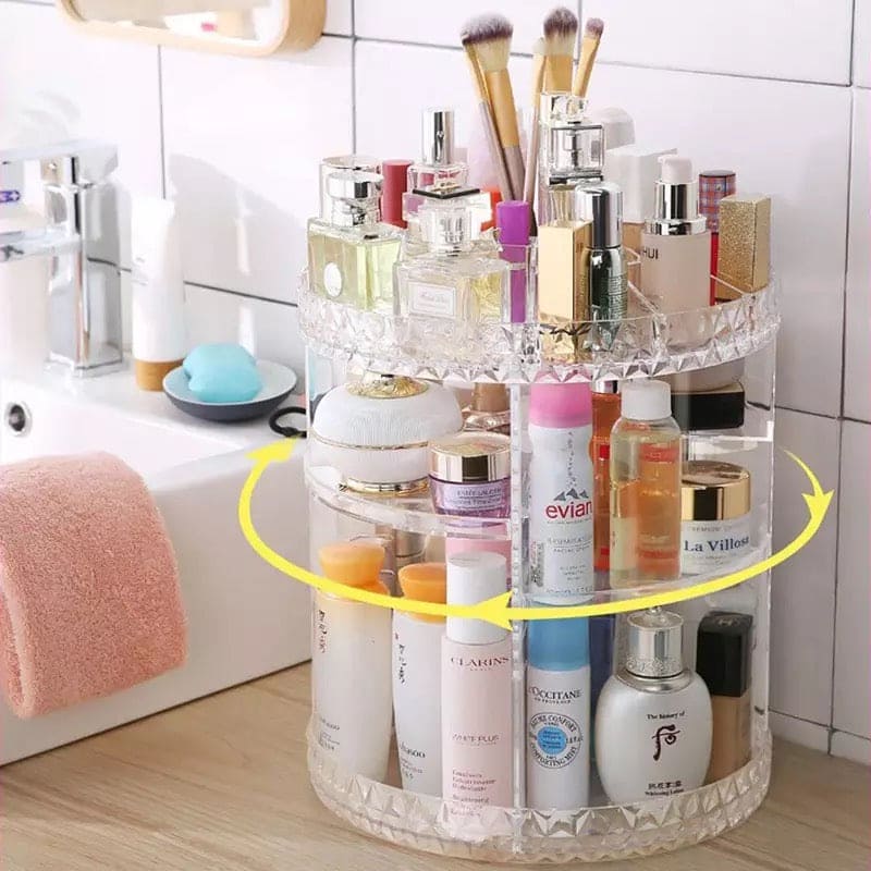 360° Rotating Makeup Organizer, Cosmetic Storage Countertop Organizer, Large Capacity Perfume Make Up Brush Holder,  Fashion Crystal Display Stand, Regular Cosmetic Jewellery Organizer 360° Rotating Makeup Organizer, Cosmetic Storage Countertop Organizer, Large Capacity Perfume Make Up Brush Holder,  Fashion Crystal Display Stand, Regular Cosmetic Jewellery Organizer